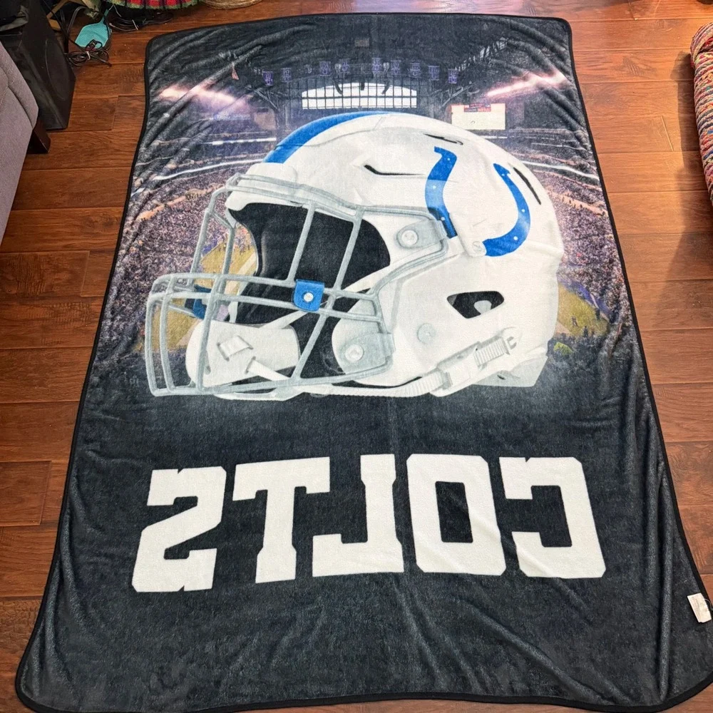 Northwest Indianapolis Colts NFL Stadium Helmet Plush Fleece Throw Blanket 2022